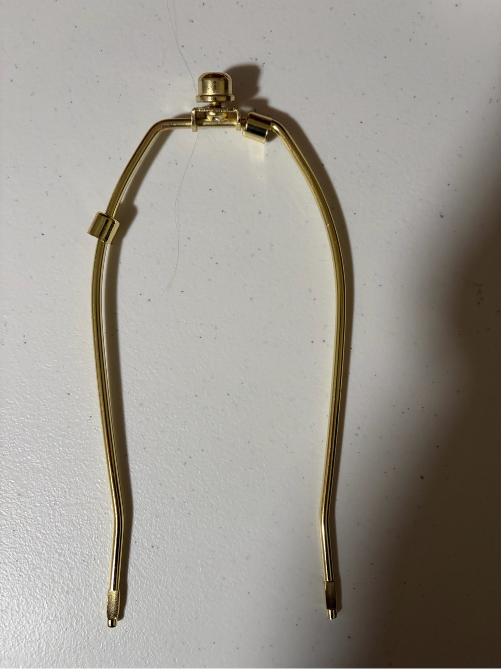 NWOT 2 - polish brass 9.5 in I shape harp including finial
